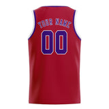 Custom Red & Purple Colors Design Sports Basketball Jersey