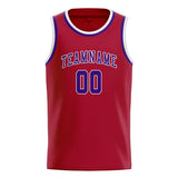 Custom Red & Purple Colors Design Sports Basketball Jersey