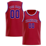 Custom Red & Purple Colors Design Sports Basketball Jersey