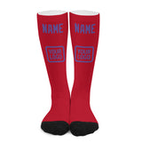 Custom Red Light Purple Knee-High Sock