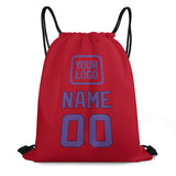Custom Red Light Purple Drawstring Bag