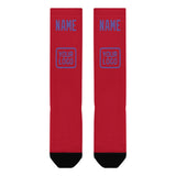 Custom Red Light Purple Knee-High Sock