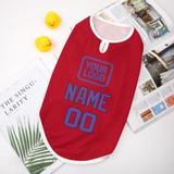 Custom Red Light Purple Pet Vest