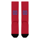 Custom Red Light Purple Knee-High Sock