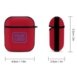 Custom Red Light Purple AirPods Case