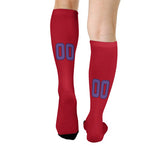 Custom Red Light Purple Knee-High Sock