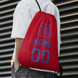Custom Red Light Purple Drawstring Bag