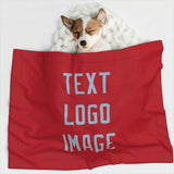 Custom Red Light Blue Pet Blanket