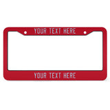 Custom Red Light Blue License Plate Frame