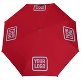 Custom Red Light Blue Automatic Umbrella