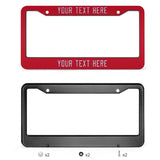 Custom Red Light Blue License Plate Frame
