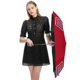 Custom Red Light Blue Automatic Umbrella