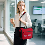 Custom Red Light Blue Lunch Bag