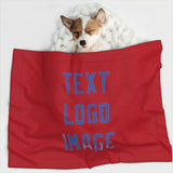Custom Red Sky Blue Pet Blanket
