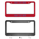Custom Red Sky Blue License Plate Frame