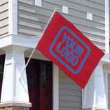 Custom Red Sky Blue Flag