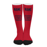 Custom Red Navy Knee-High Sock