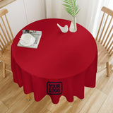 Custom Red Navy Round Table Cloth