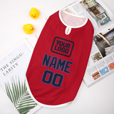 Custom Red Navy Pet Vest