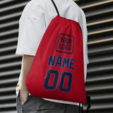 Custom Red Navy Drawstring Bag