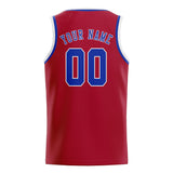 Custom Red & Sky Blue Colors Design Sports Basketball Jersey
