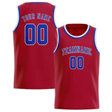 Custom Red & Sky Blue Colors Design Sports Basketball Jersey