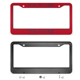 Custom Red Blue License Plate Frame