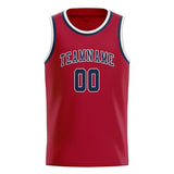 Custom Red & Blue Colors Design Sports Basketball Jersey