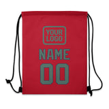 Custom Red Blue Green Drawstring Bag