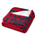 Custom Red Blue Blanket