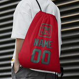 Custom Red Blue Green Drawstring Bag