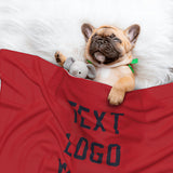 Custom Red Navy Pet Blanket