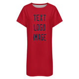 Custom Red Navy Nachthemd