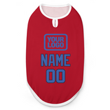 Custom Red Sky Blue Pet Vest
