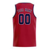 Custom Red & Navy Colors Design Sports Basketball Jersey