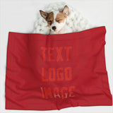 Custom Red Orange Red Pet Blanket