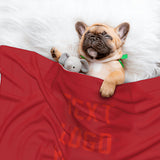Custom Red Orange Red Pet Blanket