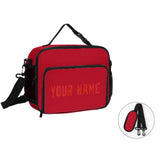 Custom Red Orange Red Lunch Bag