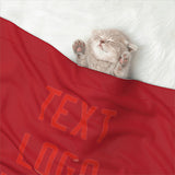 Custom Red Orange Red Pet Blanket