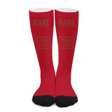Custom Red Coral Red Knee-High Sock
