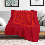Custom Red Orange Red Blanket