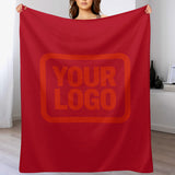 Custom Red Orange Red Blanket