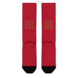 Custom Red Coral Red Knee-High Sock