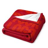 Custom Red Orange Red Blanket