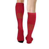 Custom Red Coral Red Knee-High Sock