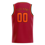 Custom Red & Orange Red Colors Design Sports Basketball Jersey