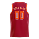Custom Red & Orange Red Colors Design Sports Basketball Jersey