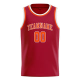 Custom Red & Orange Red Colors Design Sports Basketball Jersey