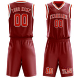 Custom Red Orange Red Basketball Set