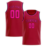Custom Red & Pink Colors Design Sports Basketball Jersey
